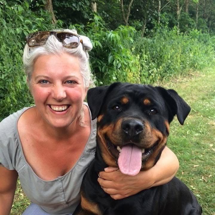 Dagmar-og-hendes-hund Dagmar og hendes Rottweiler